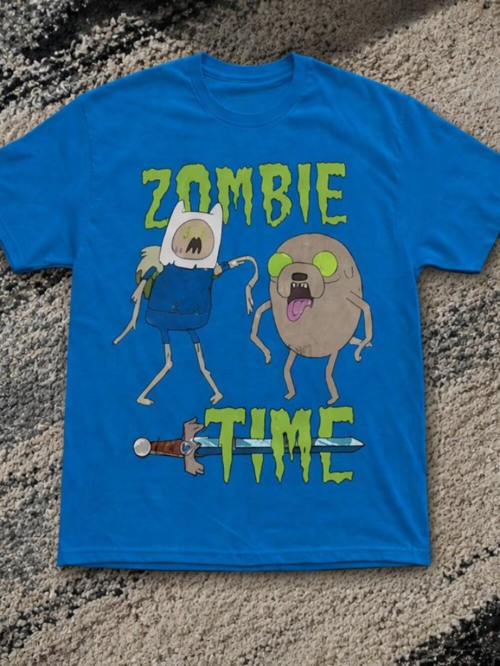 Zombie Time Adventure Graphic Tee Sapphire Unisex T-Shirt